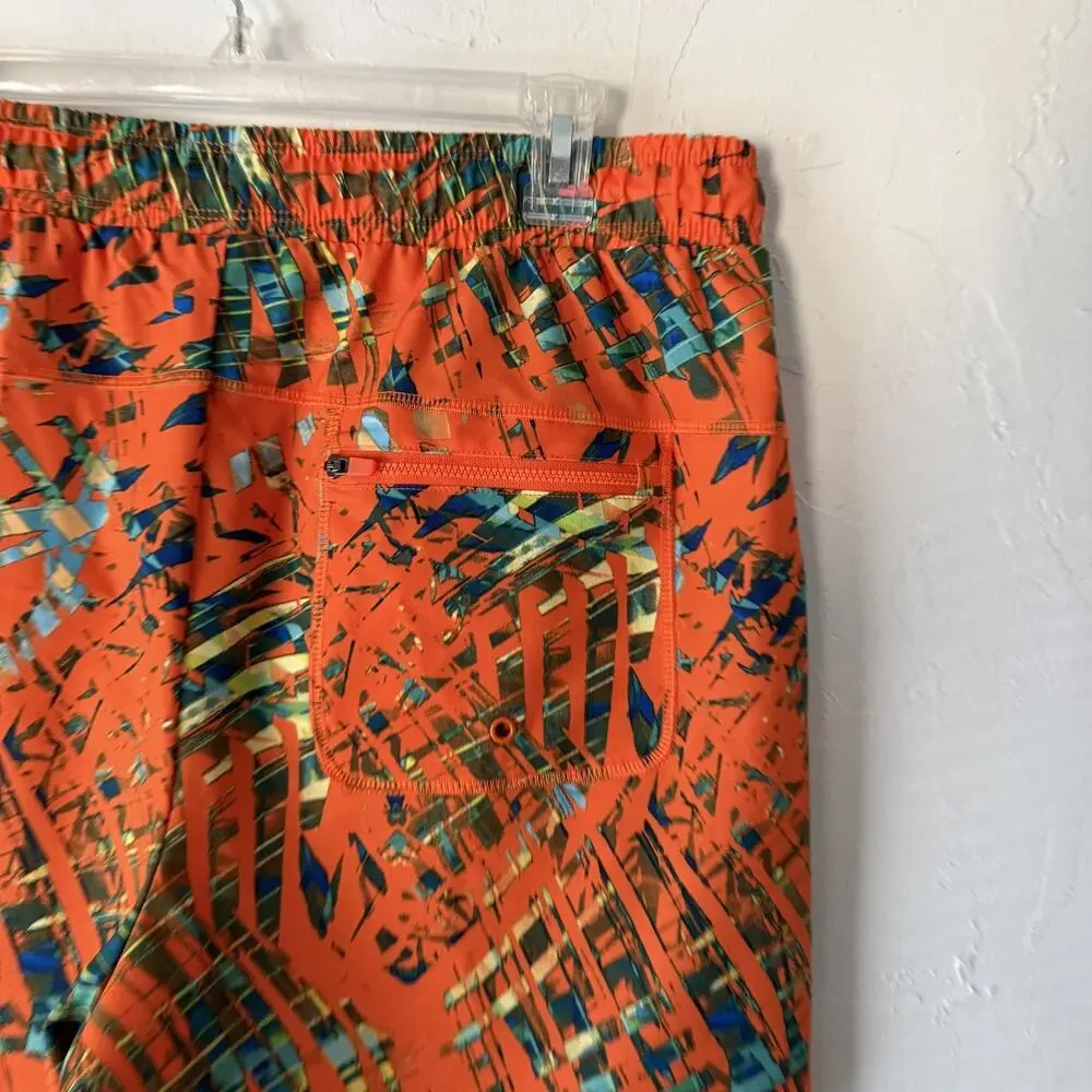 Abstract Swim Trunks‎ Mens Medium Drawstring Pocket Mesh Lined Shorts